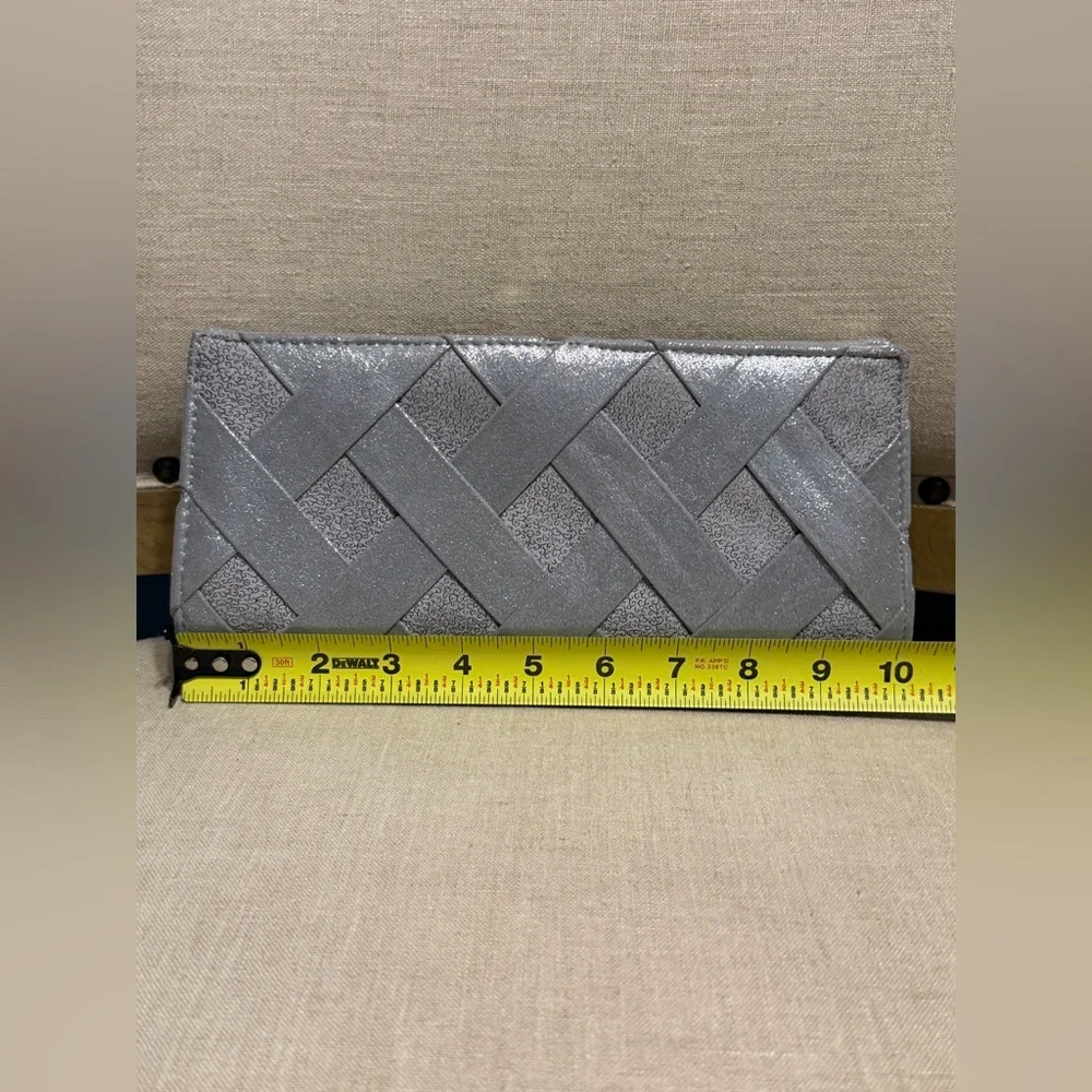 Kate Landry Silver Evening Convertible Clutch